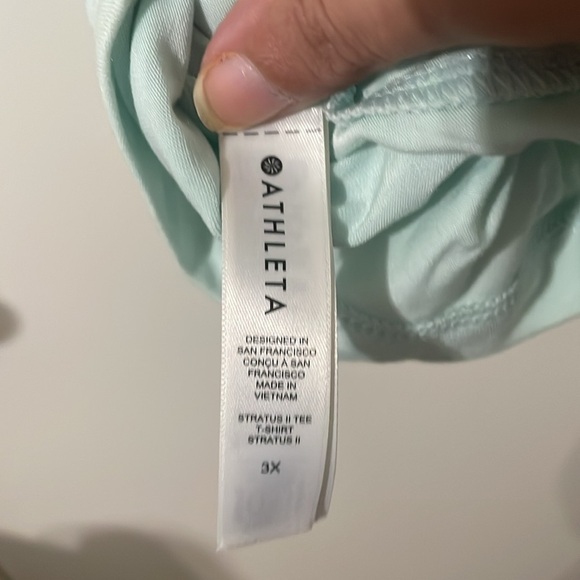 Athleta Stratus II Light Green Short Sleeve Tee Size 3X - Picture 9 of 12